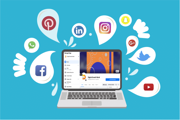 Promotion In Social Networks Logo – digital marketing and social media promotion.